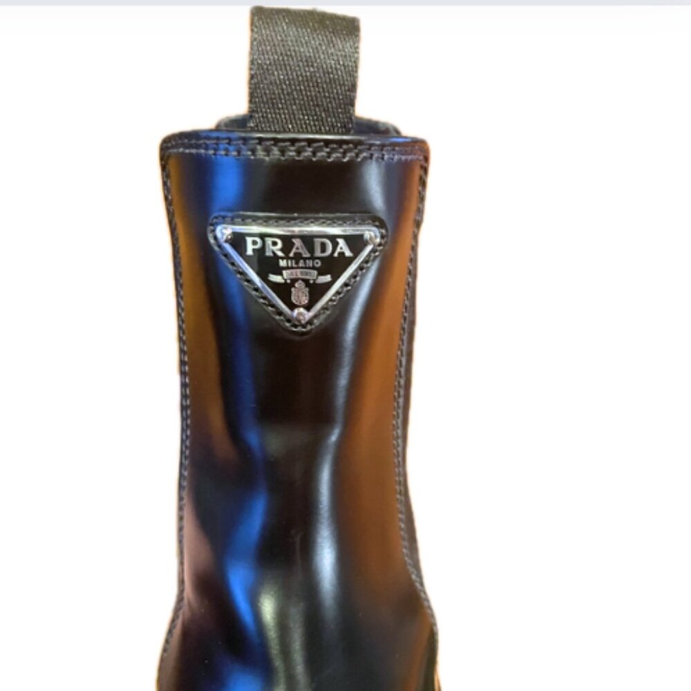 Prada Monolith brushed leather Chelsea boots - Picture 4 of 8